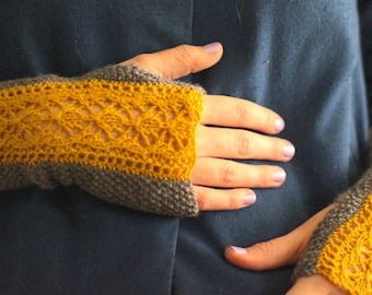 Cedar Glenn Mitts Knitting Pattern by Katie Canavan