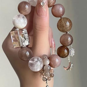 Pulseras de cristales energéticos/metafísicos/cristales de cinco elementos/lectura energética