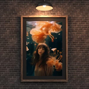 Dreamy Underwater Girl III (Digital Print)