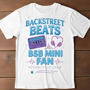 90er Jahre Backstreet Boys Retro Tee Design: BSB Mini Fan PNG (Digitaler Download)