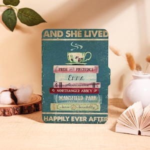 Old Books Poster Kindle Case for Kindle 2025,Paperwhite 12/11th & Kobo Clara,"Pride and Prejudice"Cover with Auto Wake/Sleep,Literature Fans