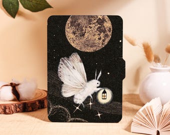 Capa Moth Kindle: capa para leitor Starry Night, ativação/repouso automático