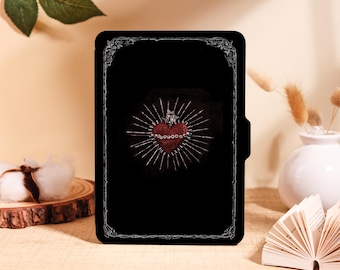 Gothic Sacred Heart Kindle Case for Kindle 2025,Paperwhite 12/11/10th&Kobo Clara,Ornate Border Cover with Auto Wake/Sleep,Gothic Lovers Gift