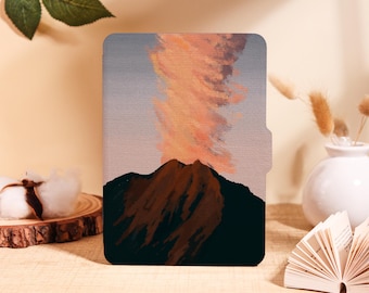 Artistic Volcano Eruption Kindle Case for Kindle 2024,Paperwhite 12/11/10th & Kobo Clara, Scene Cover with Auto Wake/Sleep,Nature Lover Gift