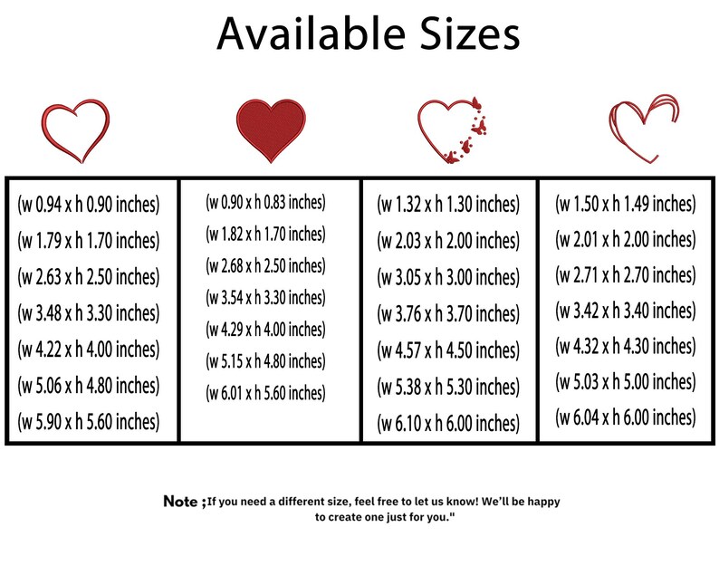 Mini Hearts Embroidery Design, Heart Shapes Bundle (digital Download ...