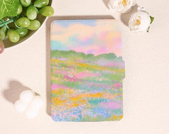 Pastel Wildflower Kindle Case for Kindle 2025,Paperwhite 12/11/10th&Kobo Clara,Dreamy Blossoms Light Cover with Auto Wake/Sleep,gift for her