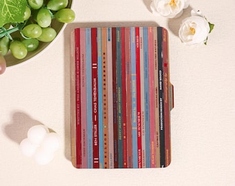 Retro Book Collection Kindle Case for Kindle 2025,Paperwhite 12/11/10th&Kobo Clara,Vintage Book Cover with Auto Wake/Sleep, Book Lovers Gift