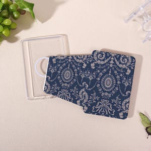 Baroque Pattern 360 Degree Rotating Acrylic Kindle Case,Fits Kindle Paperwhite 12/11/10th Oasis,Basic,Navy Cover with Stand,Book Lovers Gift