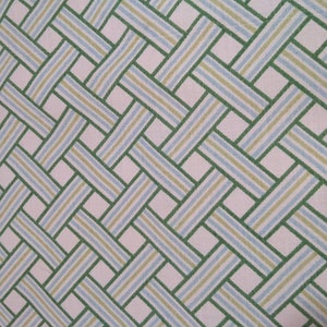 Green Basketweave Vintage Sheet Pre Cut 3&quot; X 23&quot; Strips