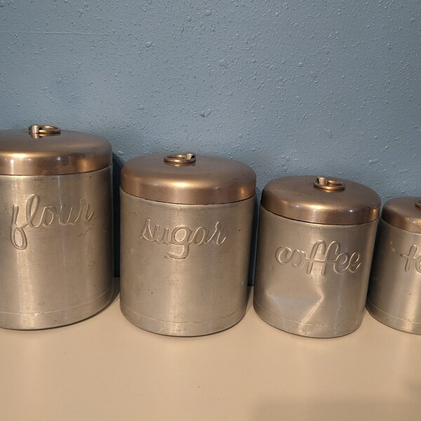 Metal Canisters Etsy