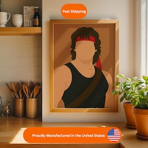 Rambo - First Blood - Sylvester Stallone Poster | Minimalist Movie Art | Perfect for Film Lovers