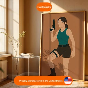 Lara Croft Tomb Raider Poster: Minimalist Movie Art for Film Lovers