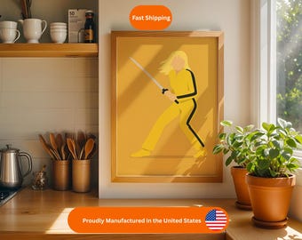 The Bride - Kill Bill - Uma Thurman Poster | Minimalist Movie Art | Perfect for Film Lovers