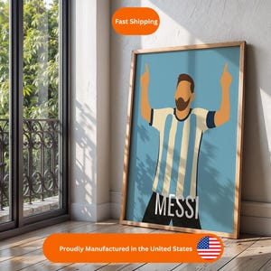 Lionel Messi - Inter Miami FC Poster | Bold Faceless Football Print | Man Cave Gift Idea