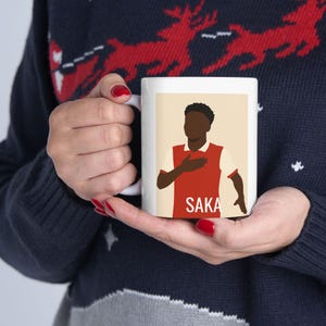 Bukayo Saka Arsenal Mug: Anime-Inspired Soccer Gift