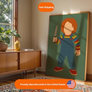 Chucky  Wall Art | Retro TV & Film Poster | Gift for Movie Buffs
