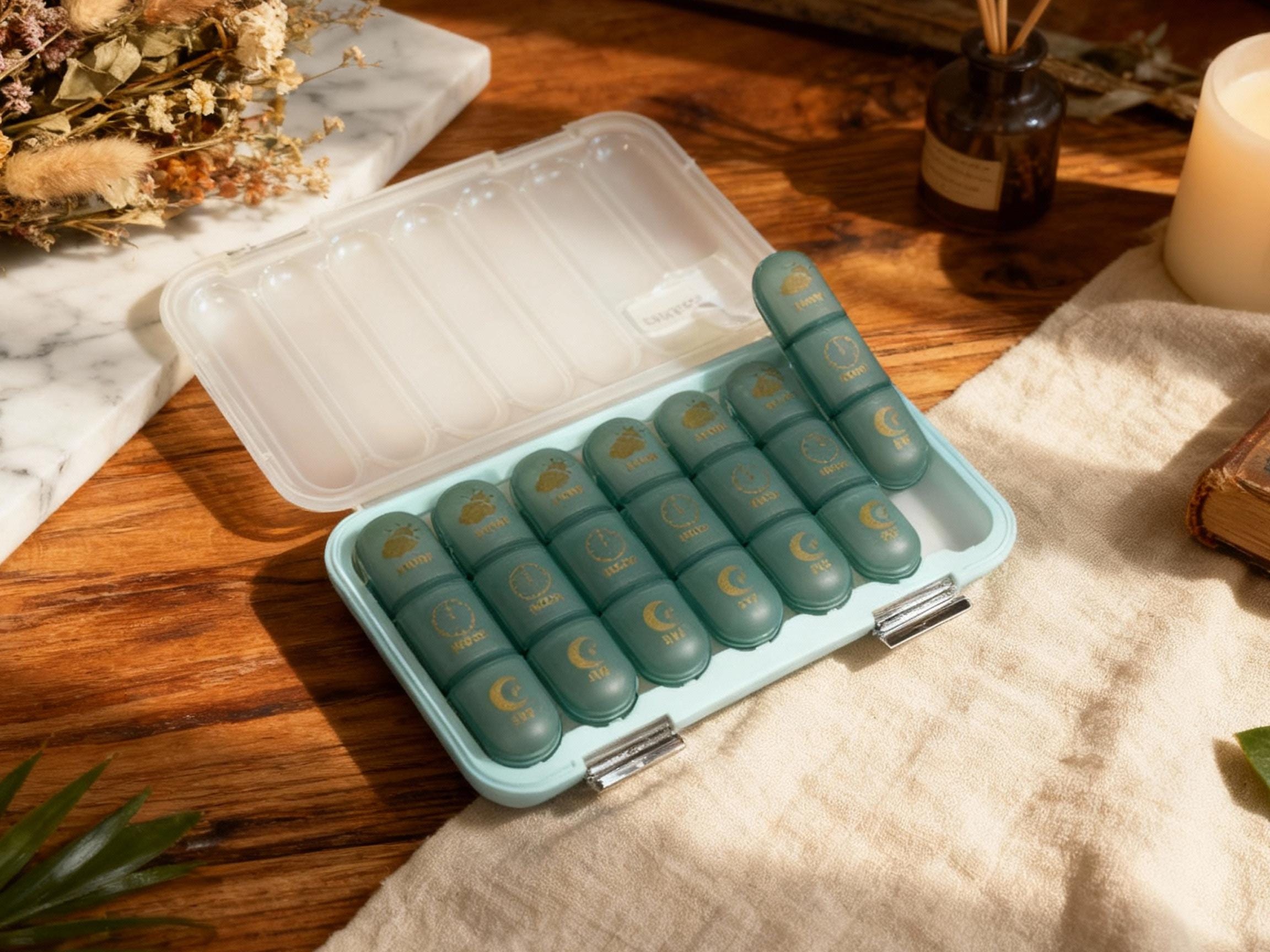 Large Pill Box,daily Pill Organizer, Weekly Pill Organizer, Vitamin ...