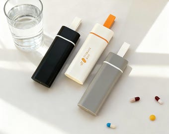 Pastillero personalizado, pastillero portátil de 3 días, organizador de pastillas, pastillero de viaje, bonito estuche portátil para medicamentos para el bolso.
