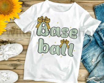 Baseball Glitter Bows Png|Baseball Png|Baseball lovers gift|Game season Png|Sublimation design| Trendy Bubble Text Baseball| Preppy Baseball