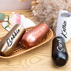 Personalized Champagne Tumbler, bridesmaid flute, Bachelorette Wine Glass Party, Bridesmaid Gifts for Her, Tumbler with Lid, Wedding Gift