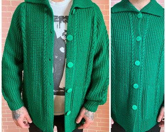 kelly green sweater cardigan