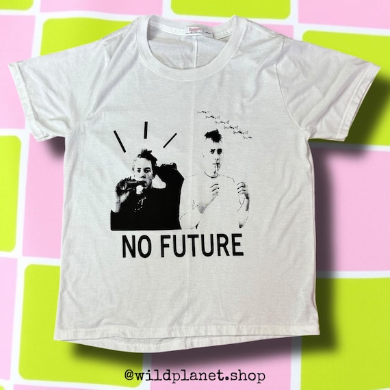SLC Punk White T Shirt Upcycled Second Hand Screen Printed Medium M Cult Movie