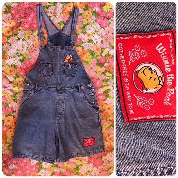 winnie the pooh overall shorts