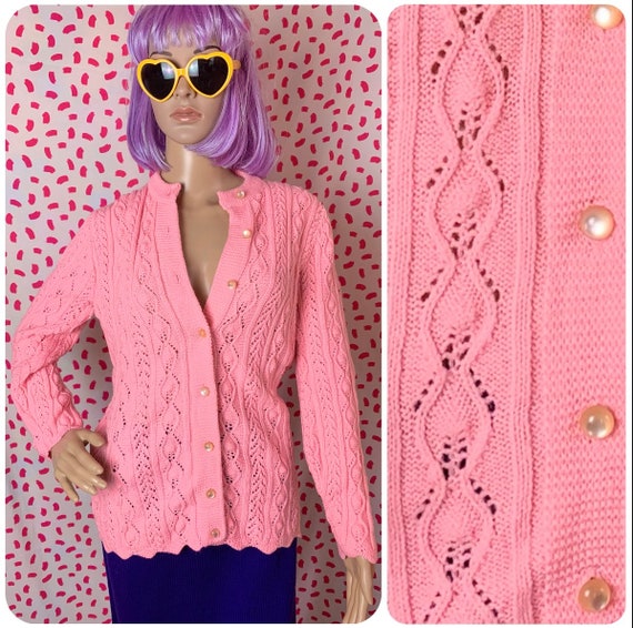 Vintage 1960’s Pink Cardigan Sweater - image 1