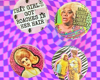 Hairspray John Waters 1988 Button Pack Badges 1.75”