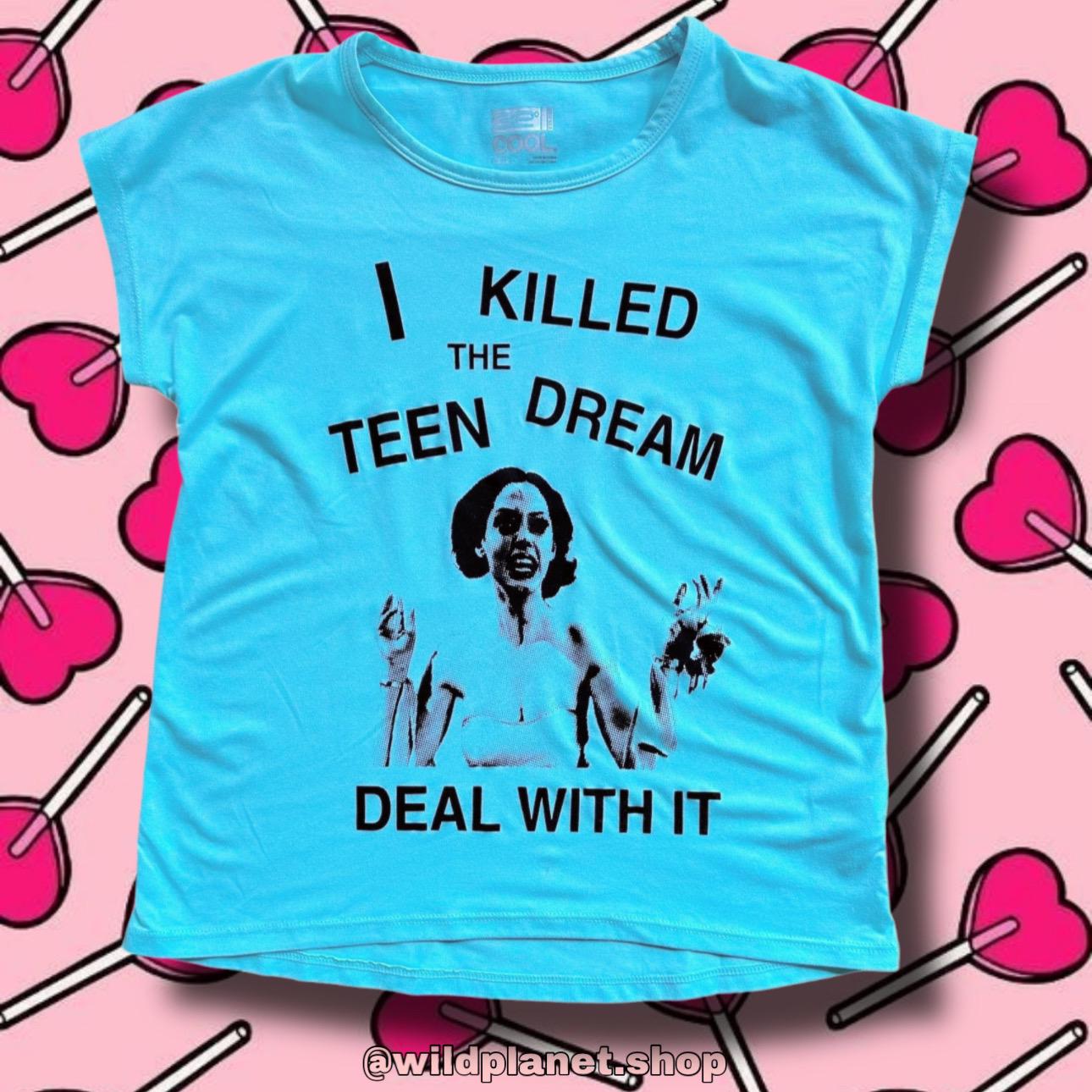 Jawbreaker Movie Turquoise Baby Doll Tee Shirt Small Rose McGowan Cult Movie Upcycled Shirt