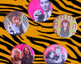 Handmade Buttons Badges Pins 1.75” Pop culture Debbie Harry John Waters Heathers Daria