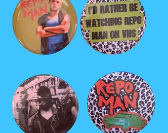 Repo Man button pack! Pick one or get all four 1980s Movies Punk Buttons 1.75”