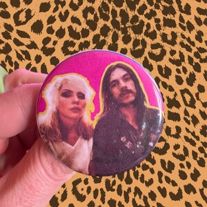Handmade Buttons Badges Pins 1.75 Pop culture Debbie Harry John Waters Heathers Daria Debbie and Lemmy