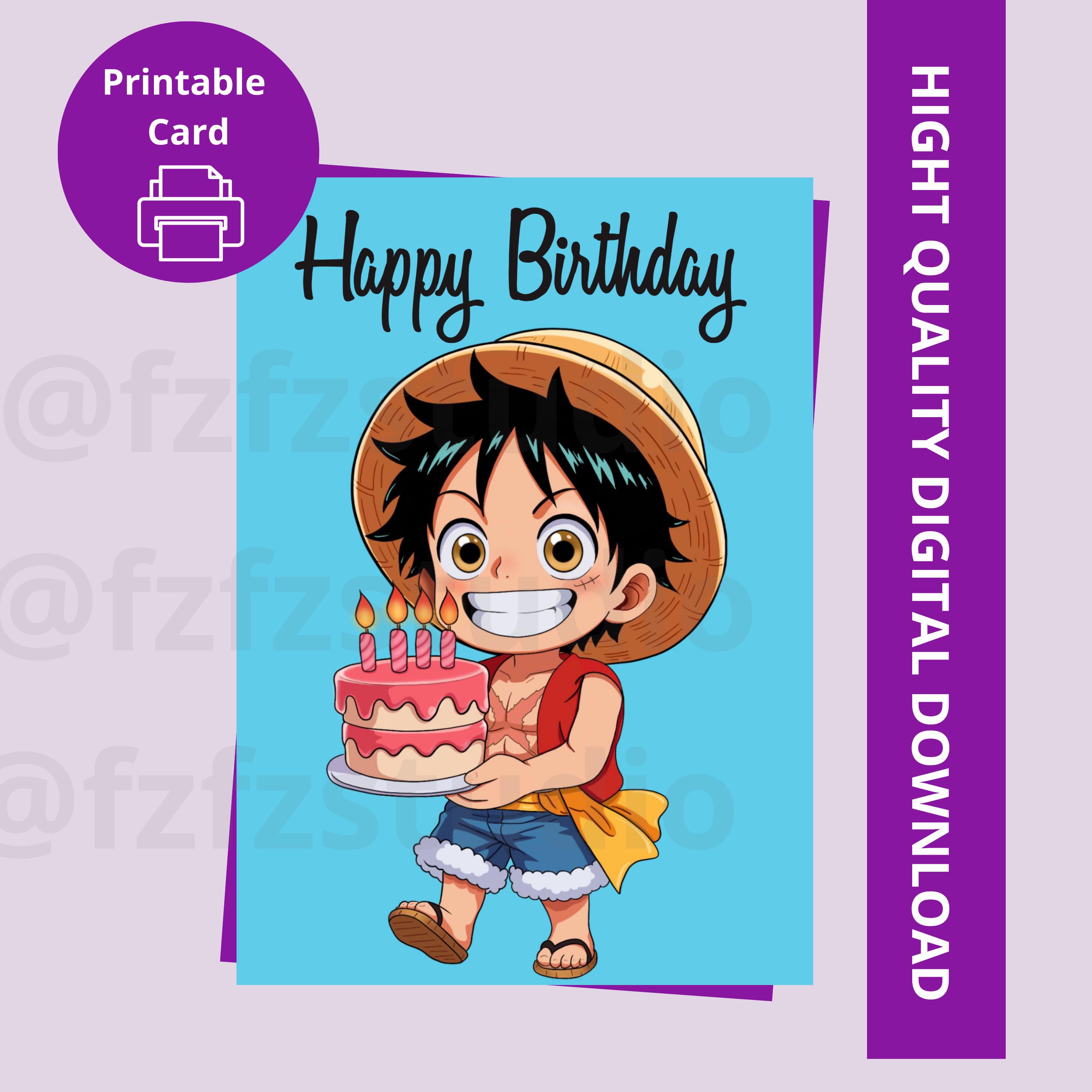 One piece birthday card - Etsy 日本