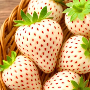 White Strawberry Seeds – 200pcs Rare Wonder Variety | Perennial Fruit Planting