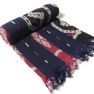 Fabric ikat 120x220cm, Blanket Indonesian ikat ethnic fabric, Traditional Indonesian Fabric, Handwoven Sumba Ikat Textile, Boho Home Decor