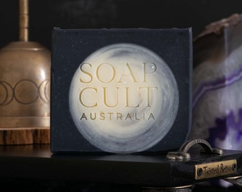 Full Moon Soap | Eucalyptus, Mint, Musk | Lunar | Witchcraft, Gothic, Astrology