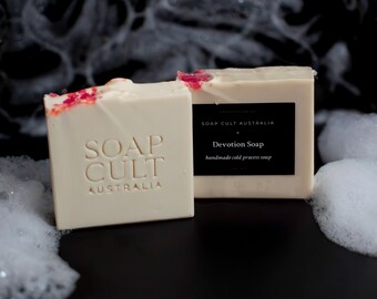 Devotion Soap | Vanilla, Raspberry, Champagne | Sophisticated Modern Bathroom Decor | Vegan Soap