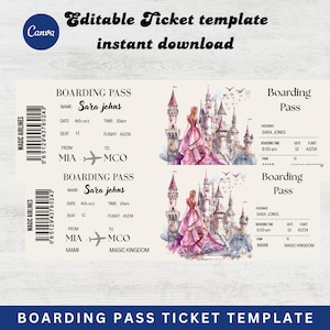 Afdrukbaar instapkaartcadeau | Vliegticket | Verrassingscadeau | Vakantieverrassingscadeau | Bewerkbare instapkaart | Reisherinneringscadeau