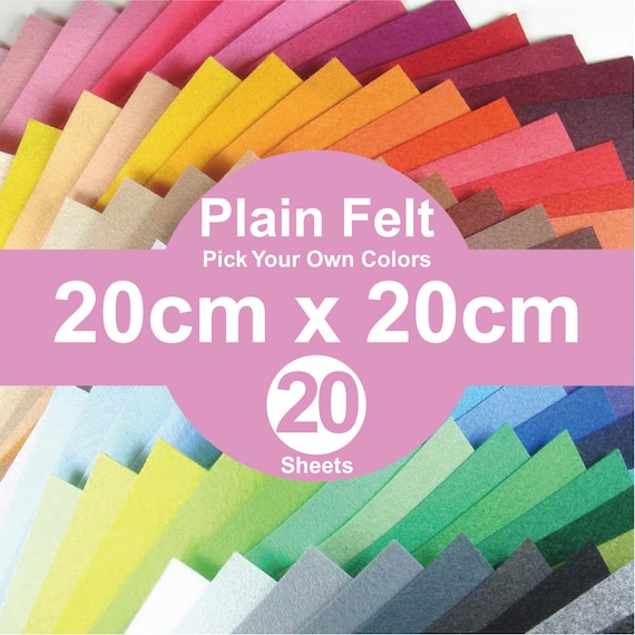Felt Sheet Craft Thick Felt Solid Colors Cm 30x45 