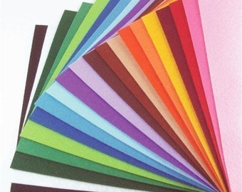 Felt Fabric - 20 Colors Collection - 20cm x 20cm per sheet