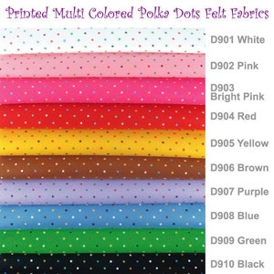 5 YARDS Printed Felt Fabric pick your own colors PR1y image 3