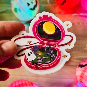 Graveyard Polly Pocket Inspired / spooky Polly Pocket/Sticker/90s