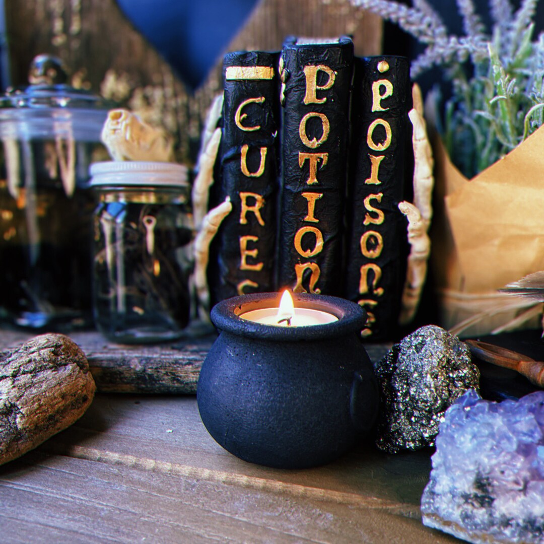 Cauldron Candle Holder/ Spooky Candle Holder Etsy