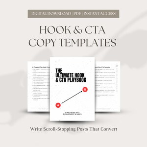 Hook & CTA Copy Templates: Social Media Marketing Guide (PDF)