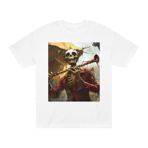 Camiseta de esqueleto espeluznante: camiseta de Halloween, camiseta gráfica, ropa unisex, ropa gótica, ropa informal moderna