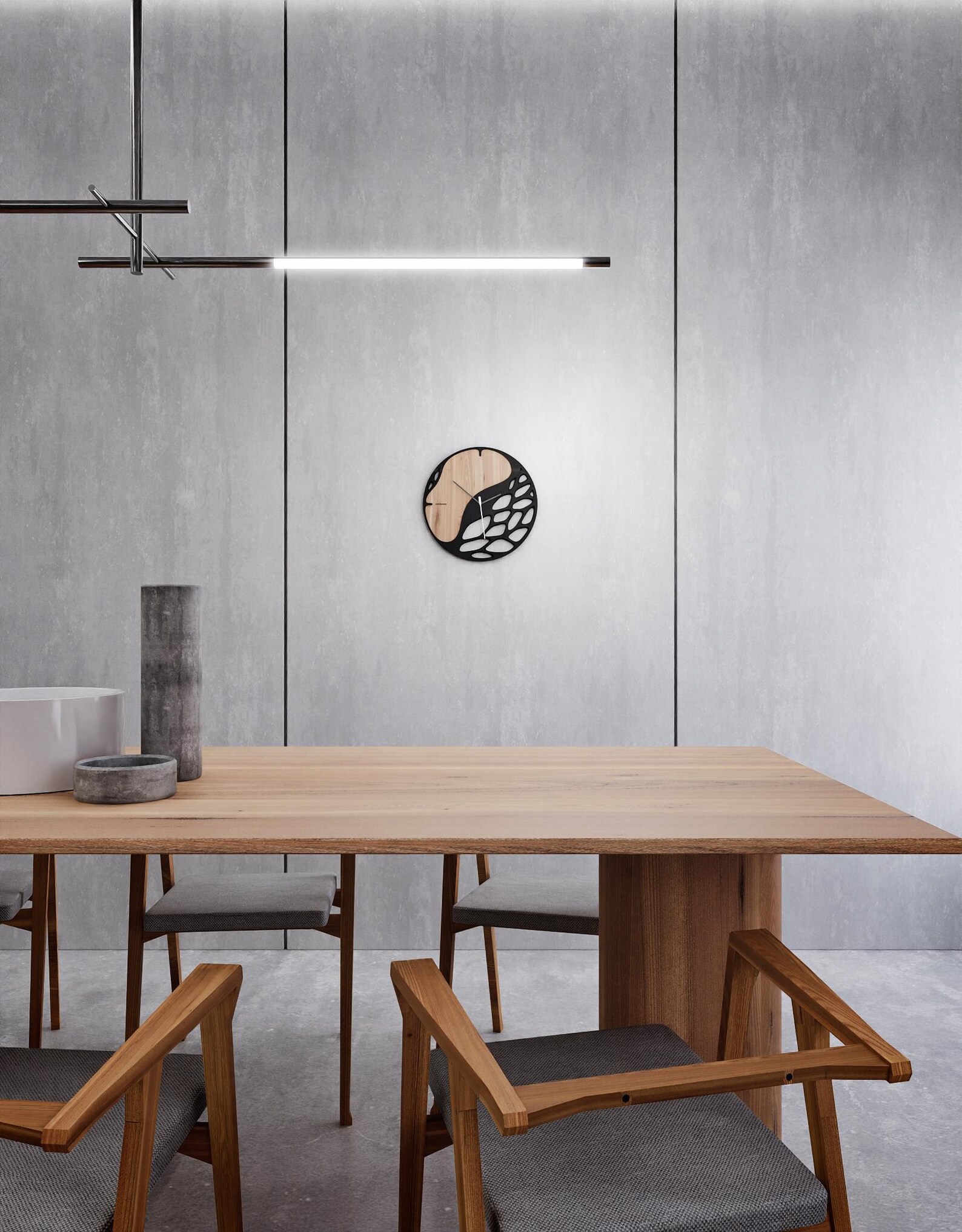 Set of 3 Modern Wall Clock Designs – Organic, Bionic, Geometric ...