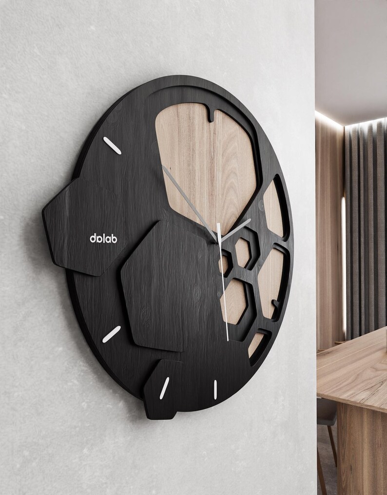 Set of 3 Modern Wall Clock Designs – Organic, Bionic, Geometric ...