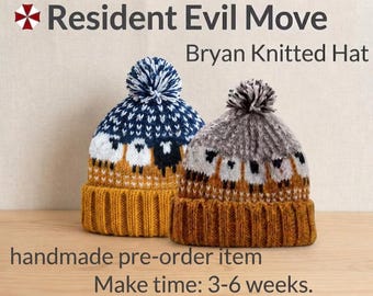 Resident Evil Bryan Hat | Handmade Knit Beanie | Cosplay Pre-Order