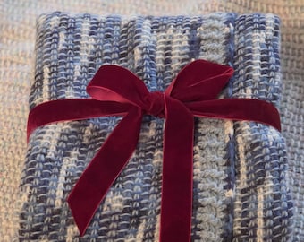 Baby Blanket Blue, Tunisian crochet technique